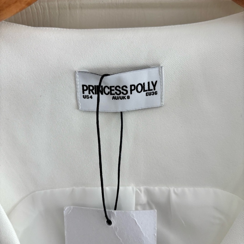 Princess Polly White Sleeveless Button Vest - Picture 8 of 10